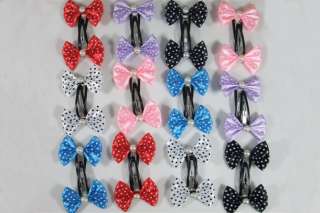 LOT 24 BOW HAIR BAND BARRETTES BABY/GIRL/TODDLER NEW  