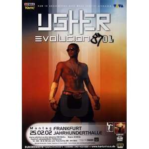  Usher   Evolution 2002   CONCERT   POSTER from GERMANY 