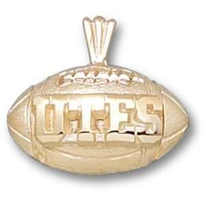 University of Utah Utes Football Pendant (Gold Plated)  
