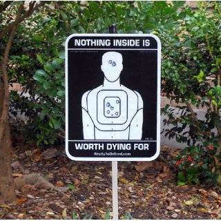  I DONT DIAL 911  Warning Sign  help gun shoot shot fun 