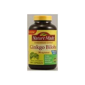 com Nature Made Ginkgo Biloba, Standardized Extract, 30 mg, Capsules 