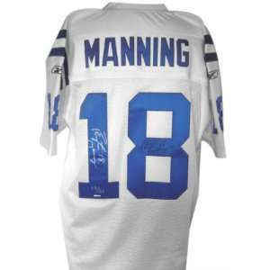 Peyton Manning Indianapolis Colts Double Autographed White Authentic 