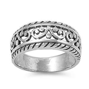   & Engagement Ring Filigree Ring 9MM ( Size 6 to 9) Size 6 Jewelry