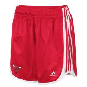  Chicago Bulls Womens Red Full Color Logo Shorts Sports 