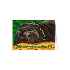    Funny Birthday ~ 74 Years Old ~ Labrador Dog Card Toys & Games
