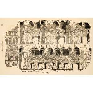  1836 Wood Engraving Egyptian Celebration Festival Party 