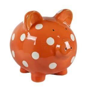  PIGGY BANK PIG DOT ORG/WHITE JUMBO