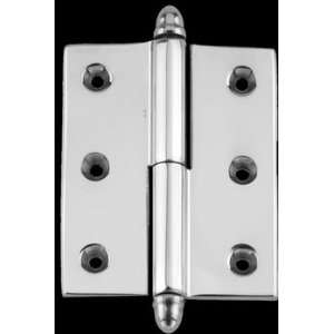  Door Hinge Chrome Solid Brass, 2x2.5 Square LOR Hinge 