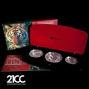 2010 Year of the Tiger 3,5oz Silver PROOF Set Lunar II  