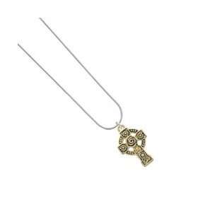   Celtic Cross Gold Plated Snake Chain Charm Necklace [Jewelry] Jewelry