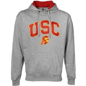  USC Trojans Ash Classic Twill Hoody Sweatshirt  (X Large 