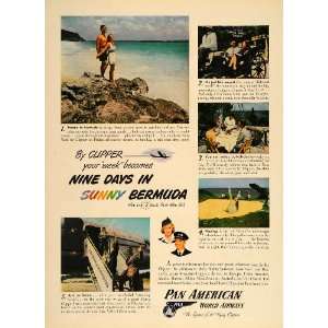   Clipper Air Travel Bermuda Golf   Original Print Ad