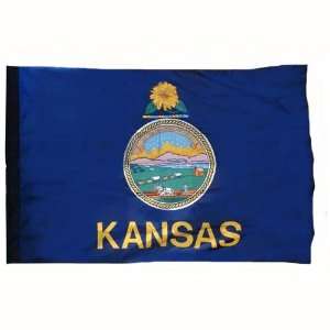  Kansas Flag 5X8 Foot Nylon PH Patio, Lawn & Garden