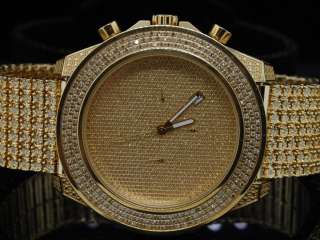 JOE RODEO 6CT JOJO 7 ROW GOLD CUSTOM BAND DIAMOND WATCH  