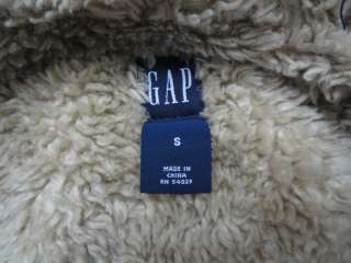 Gap Womens Sherpa Lined Denim Blue Jeans Jacket Sz S  