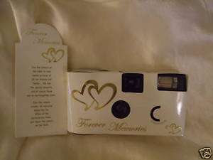 10 GOLD HEARTS Wedding Disposable Camera Favor 27 Exp  