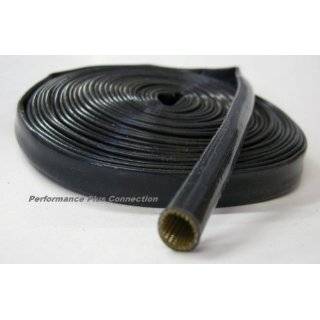 Black Heat Protector Silicone Plug Wire Sleeve Cover 25ft Roll
