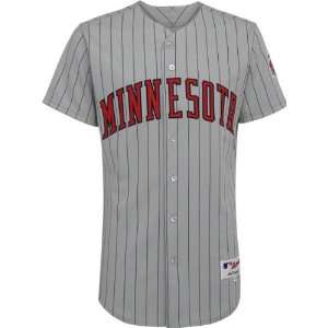   Minnesota Twins Road Grey/Navy Authentic MLB Jersey