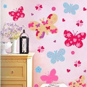  Wall Decor Removable Decal Sticker   Colorful Butterflies 