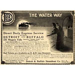   Detroit Buffalo Steamboat Niagara   Original Print Ad