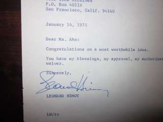 Star Trek signed documents Gene Roddenberry Nimoy Koenig Takei 