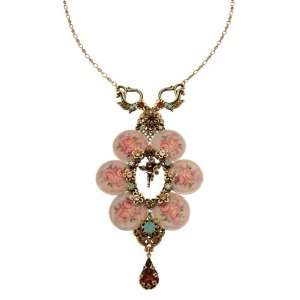 Negrin Beautiful Pendant Adorned with Formatted Metal Discs with Roses 