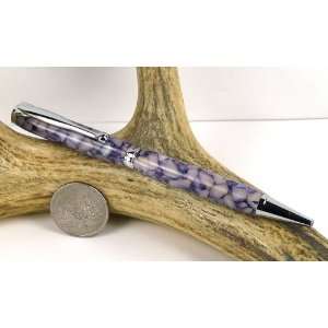  Purple Pebble Acrylic Slimline Pen With a Chrome Finish 