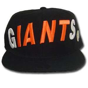  MLB SAN FRANCISCO GIANTS FLAT BILL HAT CAP BLACK 7 1/4 