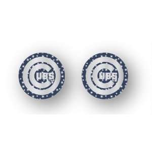    Chicago Cubs Glitter Post Earrings by Aminco