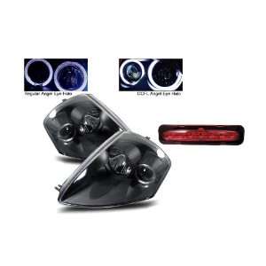 00 05 Mitsubishi Eclipse Black CCFL Halo Projector Headlights + LED 