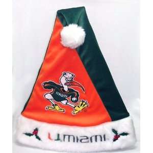  Miami Hurricanes Colorblock Santa Hat