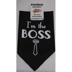  Im the Boss Bandana, Black  1 size fits most (22x22x31 