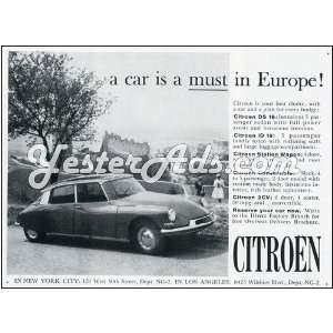  1961 Vintage Ad Citroen  a car is a must in Europe 