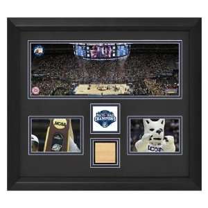  Connecticut Huskies 3 Photo Framed Collage with Game Used 2011 