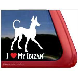  I Love My Ibizan ~ Ibizan Hound Vinyl Window Auto Decal 