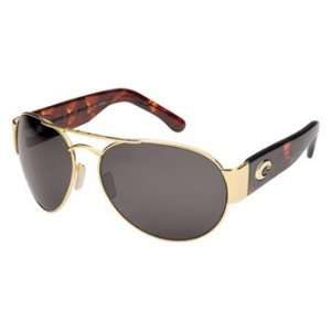 Costa Del Mar Cudjoe Sunglasses Gray Lens with Gold Frame  