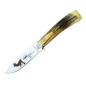  Case Deer Hunter Fixed Blade With Stag Handle Pocket 