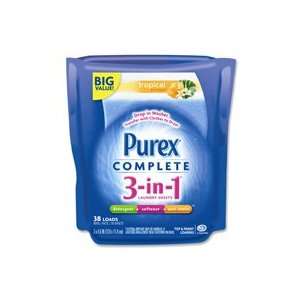 DPR06176 The Dial Corporation 3 in 1 Laundry Sheets, 7x4 1/2, 38SH 