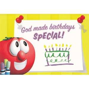  Greeting Card Birthday Veggie Tales God Made Birthday 