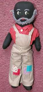 Pre WWII African American Black Grandpa cloth doll Really Cool  