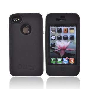 com BLACK for Apple Iphone 4 Otterbox Impact Case Cover Cell Phones 