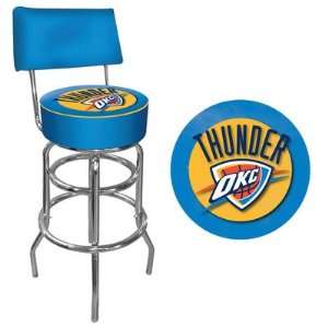   City Thunder NBA Padded Swivel Bar Stool with Back 