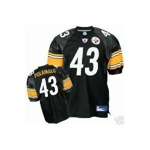  Pittsburgh Steelers Troy Polamalu Jersey Black Size 52 