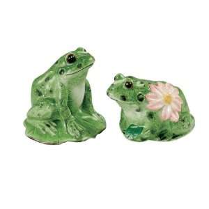  J. Willfred Ceramics LEAPS & BOUNDS Frog Salt & Pepper Set 