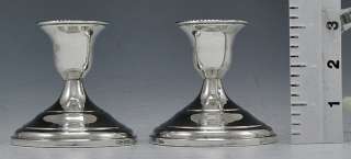   Sterling Silver Candlesticks Fisher Silversmiths Inc. Gadrooned  
