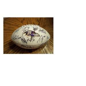  Baltimore Ravens Team Signed Autographed Football with COA 