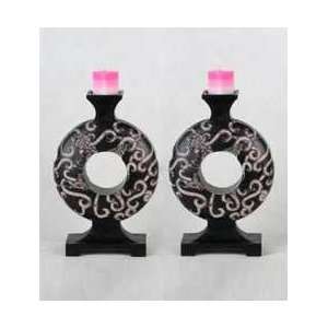  2 Pc Swirl Style Candle Holders