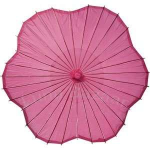    Fuchsia Pink Scalloped 33 Inch Paper Parasol