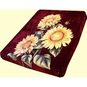  Solaron Twin/Full Sunflower Mink Blanket