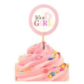 Pink Edible Baby Shower Cupcake   Cake Decorations (1 dz)  